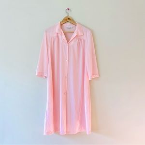 Vintage 60s Nightgown Vanity Fair lingerie Pink Satin Medium